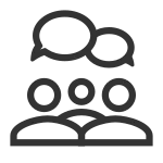 Group Discussion Meetingx3 SVG Icon
